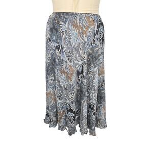 Tradition Paisley A-Line Midi Skirt Size 18 Flowy‎ Career Office Chic Classic